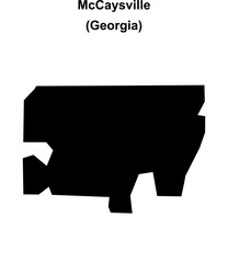 McCaysville (Georgia) blank outline map