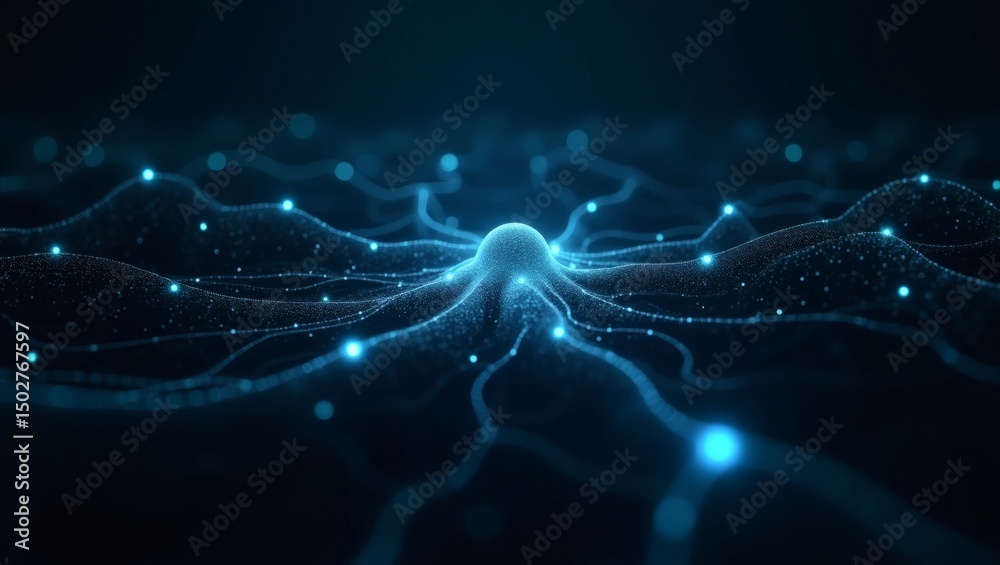Aufkleber Abstract image depicting the neural network