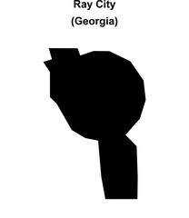 Ray City (Georgia) blank outline map