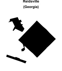 Reidsville (Georgia) blank outline map