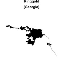 Ringgold (Georgia) blank outline map