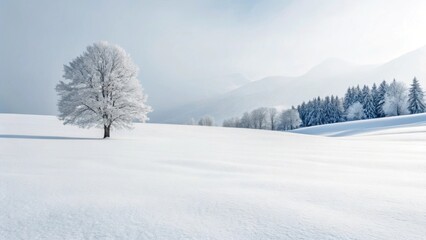 Fototapeta premium winter landscape with snow