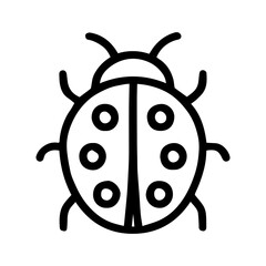 Ladybug icon on white background vector
Vector line icon animals