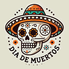 Dia De Los Dead Day Of The Dead Skull Vector Image