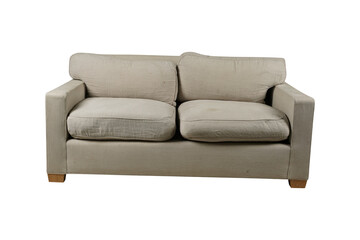 leather sofa isolated on white  Loro Piana Linen Sofa