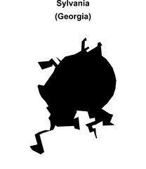 Sylvania (Georgia) blank outline map