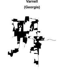 Varnell (Georgia) blank outline map