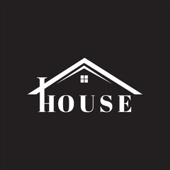 Minimalist House Icon Logo &ndash; Clean Real Estate Vector