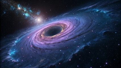 Epic Deep Space Scene with Galactic Swirl and Dark Matter Core © Freelancer Sapon