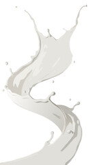 milk splash isolated