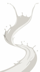milk splash isolated on white background
