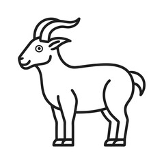 goat on white background