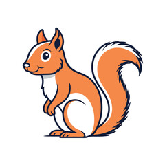  colorful squirrel with white background.