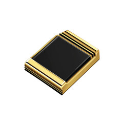 Luxurious Black and Gold Square Charm - Elegant Jewelry Component