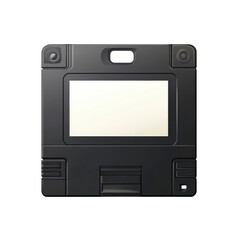 Fototapeta premium Futuristic Black Gadget with Blank Screen and Camera