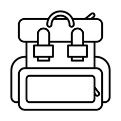 backpack outline icon