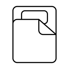 sleeping bag outline icon