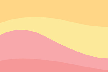 Soft pastel wavy background in pink and yellow tones for modern design