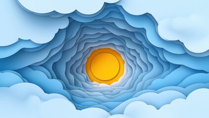 Layered clouds reveal a sun