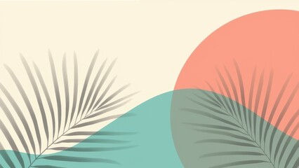 modern and abstract botanical minimal summer wallpaper