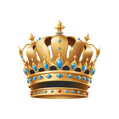 golden crown vector on white background
