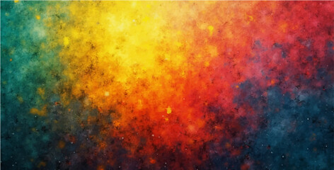 Abstract colorful grunge with fiery orange blue and yellow smoke texture