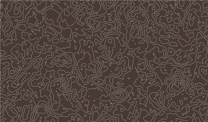 Seamless pattern in topographic map style. Abstract vector wallpaper.