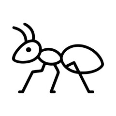ant icon on white background vector
Vector line icon animals