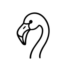 flamingo face icon on white background vector
Vector line icon animals