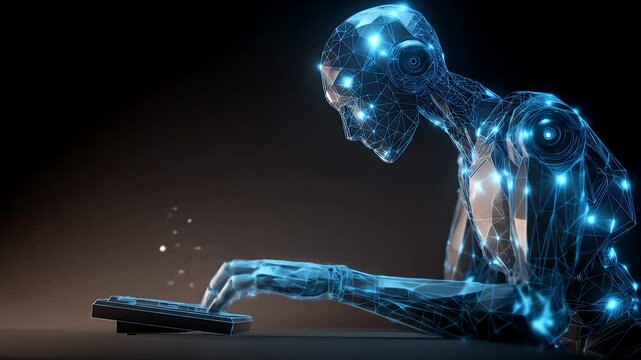 Digital Dog Running Particle Animation
