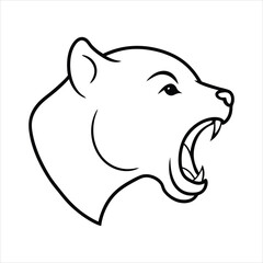 Abstract Bear Head Design for Banner or Advertisement with Bold Colors