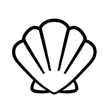 lineart of shell for coloring page