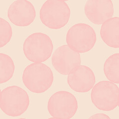 Polka dot pattern. Pink watercolor baby pattern.