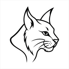 Bobcat Head Illustration for Banner or Advertisement Design with CMYK Colors