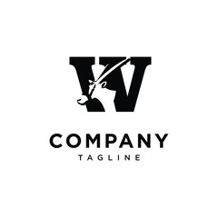 Letter W Oryx Logo Icon Vector