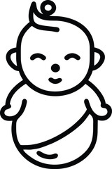 cute baby icon logo vector art
