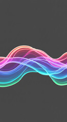 Abstract Colorful Rainbow Wave Flow Glowing Neon Vibrant Swirl Design Dynamic Energy Background