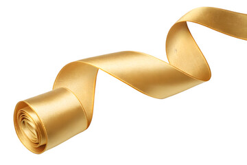 Golden Ribbon Unfurling Elegantly A Symbol of Celebration and Joy
