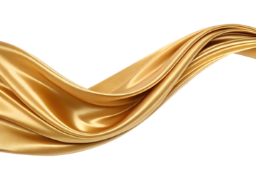 Golden Silk Fabric Luxurious Elegant Abstract Background Decorative Material