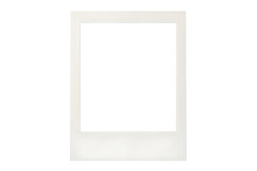 Fototapeta premium Rectangle with a Thicker Border at the Bottom Resembling a Polaroid Photo Frame Isolated on Transparent Background