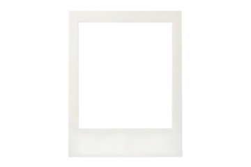 Rectangle with a Thicker Border at the Bottom Resembling a Polaroid Photo Frame Isolated on Transparent Background