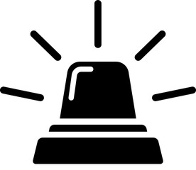 Emergency Siren Symbol in Flat Style