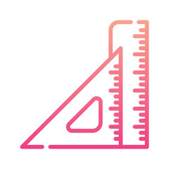  college icon spesial line with gradient color red_rulers