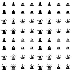 Minimalist Siren Icon Bundle in Black