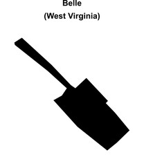Belle (West Virginia) blank outline map
