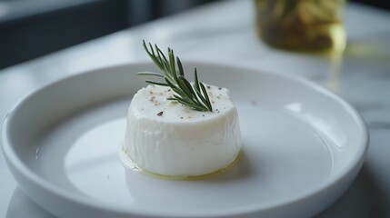 Fresh Goat Cheese with Rosemary and Olive Oil