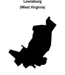 Lewisburg (West Virginia) blank outline map
