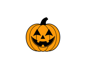 Cute Halloween Pumpkin Vector Design – Fun & Spooky Jack-o'-Lantern Illustration.