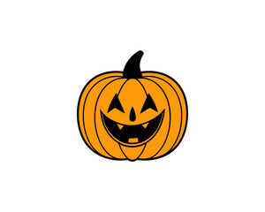 Cute Halloween Pumpkin Vector Design – Fun & Spooky Jack-o'-Lantern Illustration.