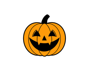 Cute Halloween Pumpkin Vector Design – Fun & Spooky Jack-o'-Lantern Illustration.